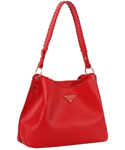 Triangle Plaque Shoulder Bag GLV0167M RED
